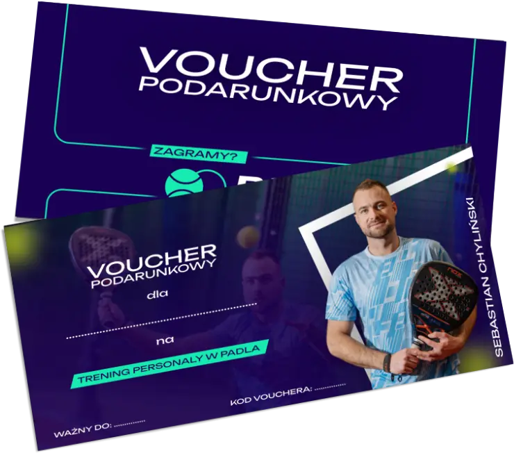 Voucher podarunkowy - trening personalny padla z Sebastianem Chylińskim